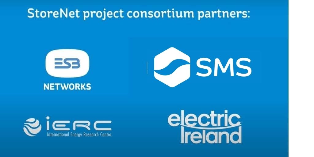 Storenet projects consortium partners: Networks, SMS, IERC, electric Ireland